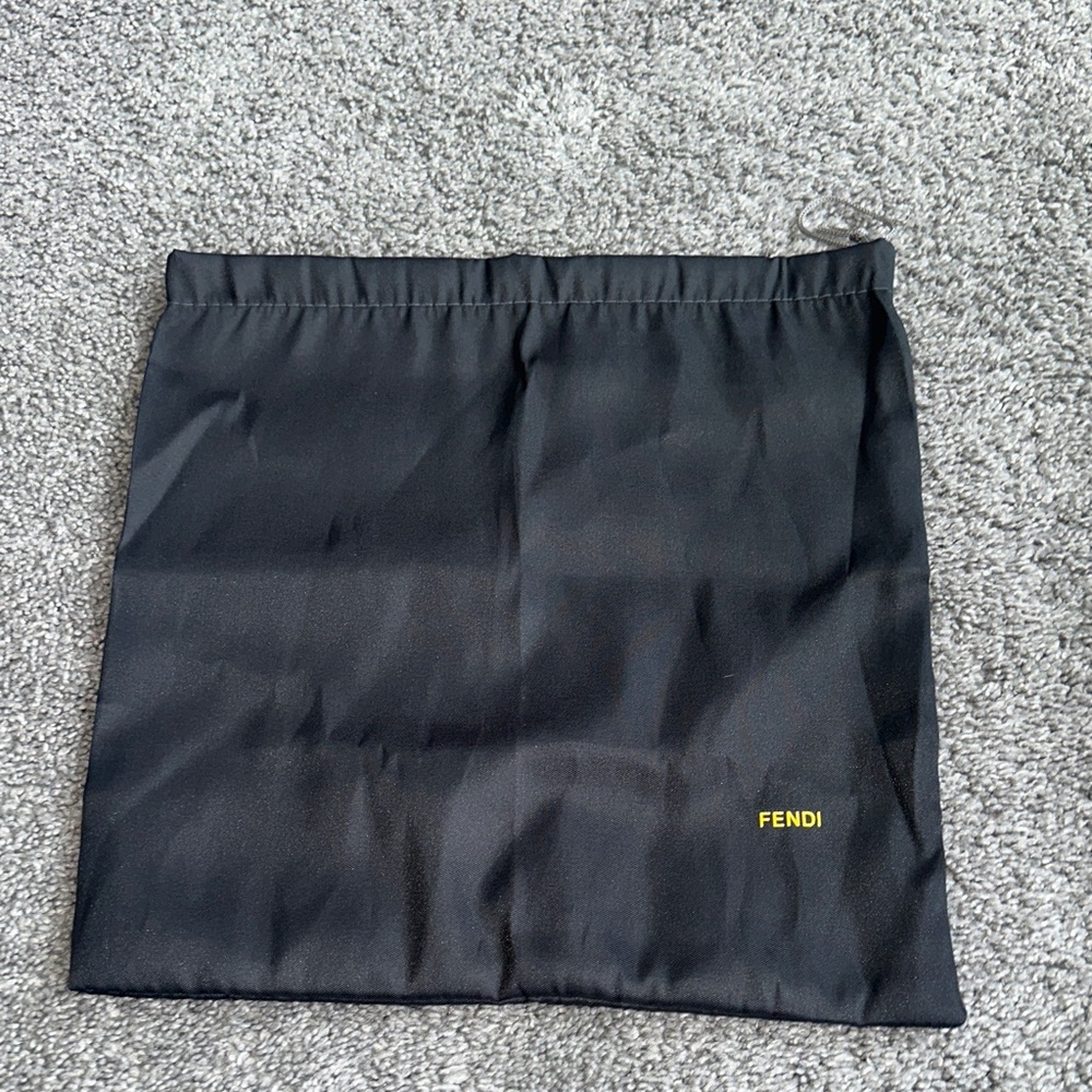 Fendi Black dust bag with Gold Logo